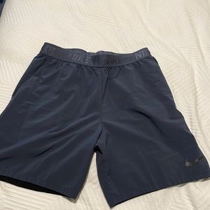 Blue Nike workout shorts